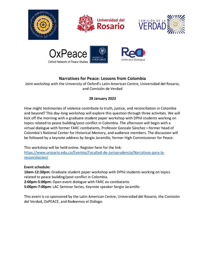 narratives for peace flier