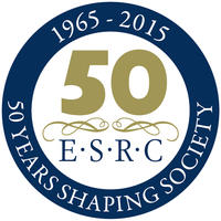 esrc 50th anniversary logo rgb blue white gold